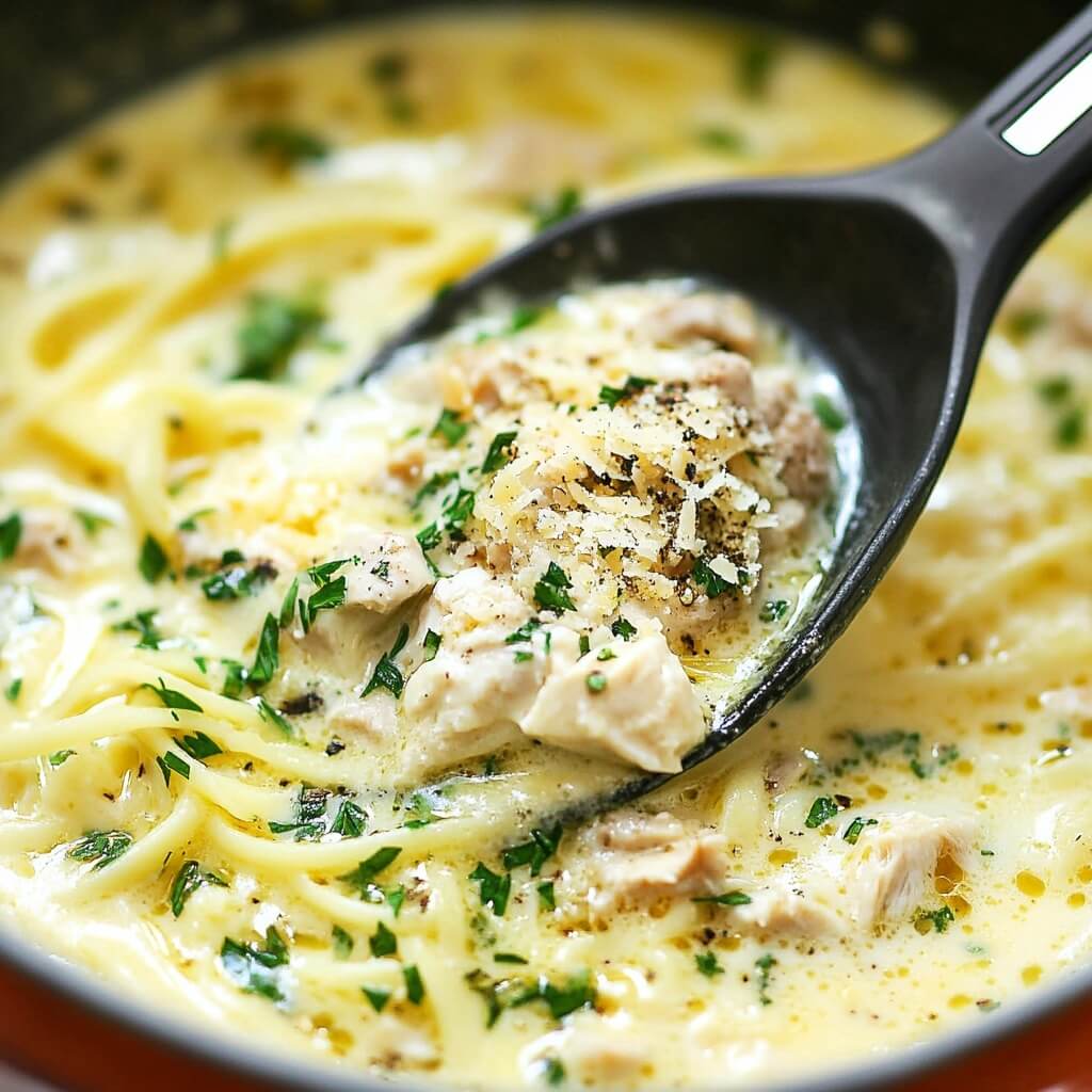 Crock Pot White Chicken Lasagna Soup